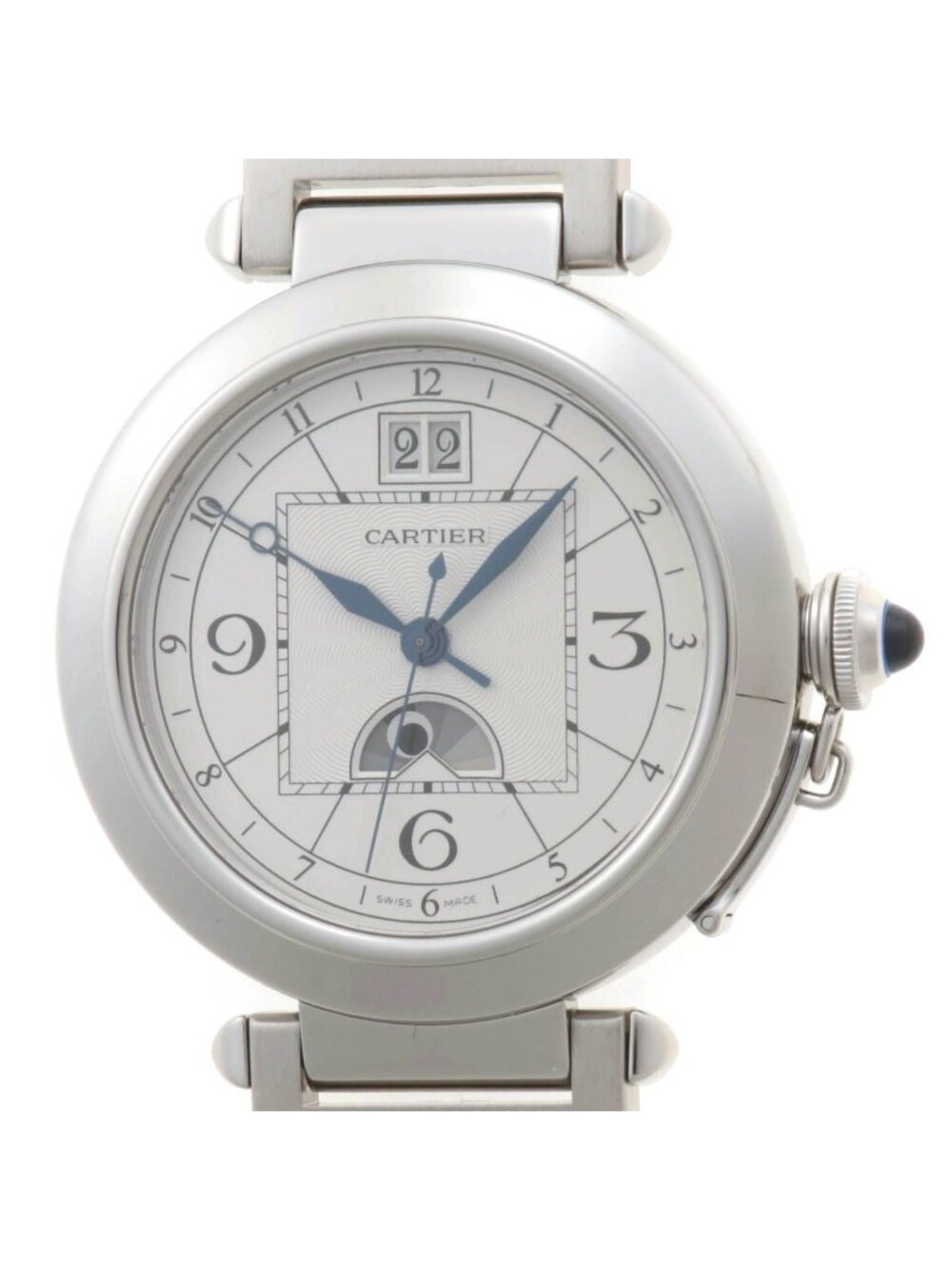 Cartier Pasha XL Watch Stainless Steel Silver